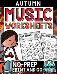 Music Worksheets for Autumn Digital Resources Thumbnail